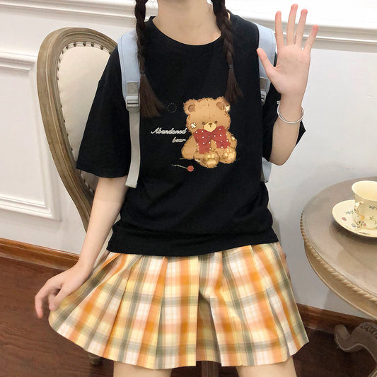 Kawaii Japanese Bear Print T-shirt