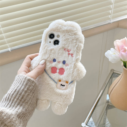 Kawaii Cute Plush Bunny iPhone Case