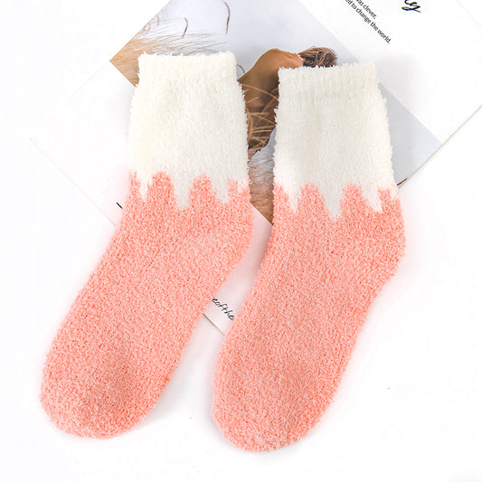 Kawaii Color Matching Floor Socks