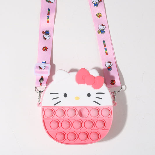 Kawaii Sanrio Decompression Peas Diagonal Bag