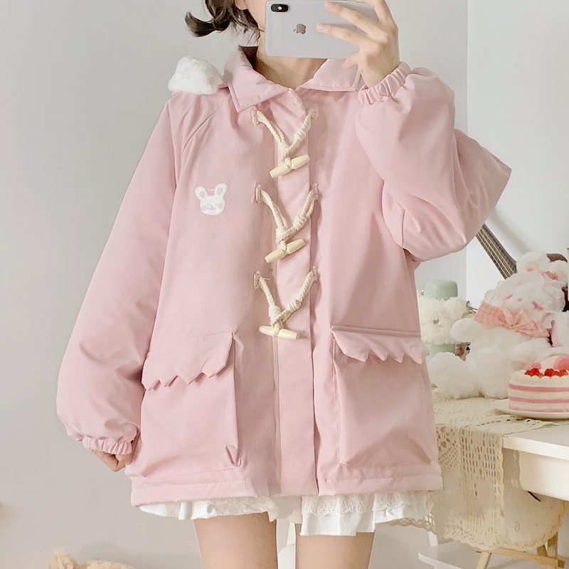 Kawaii Pink Hooded Jacket