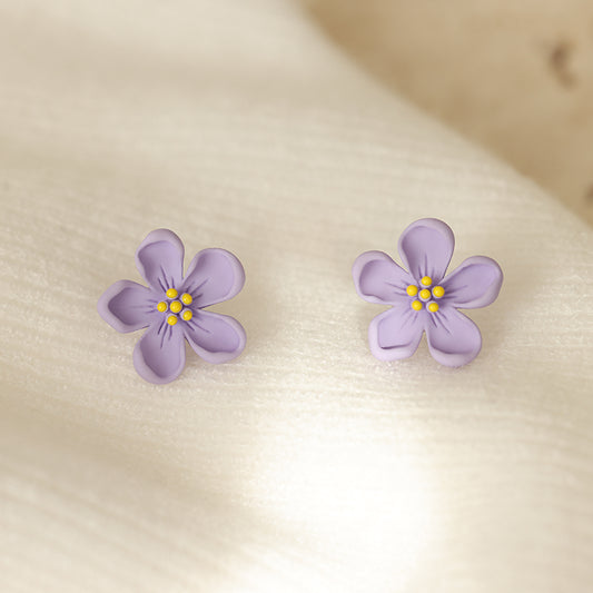 Cute Sweet Candy Color Flower Earrings