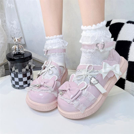 Kawaii Sweet Bow Round Toe Lolita Shoes