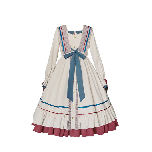 Original Design Drawstring Strap Lolita Long Dress