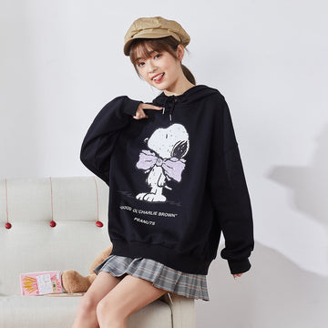 Kawaii Black Snoopy Hoodie