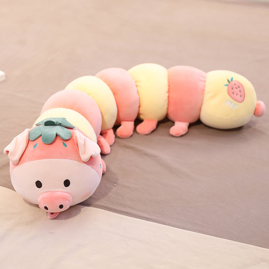 Cute Caterpillar Long-Strip Sleeping Pillow