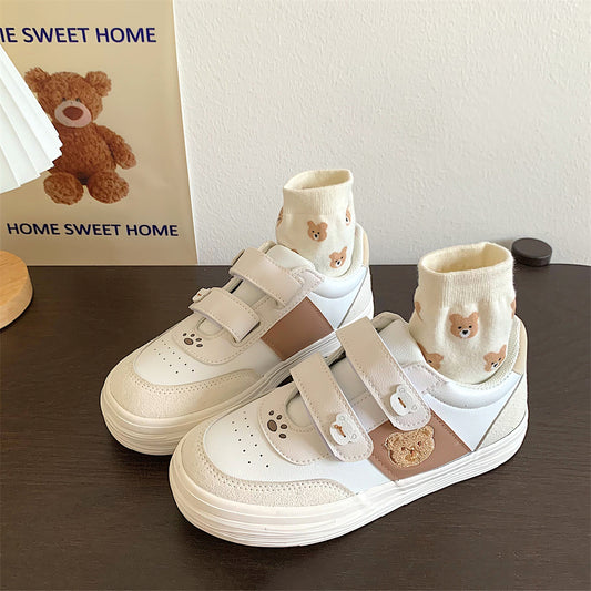 Japanese Cute Bear Thick Bottom Sneakers
