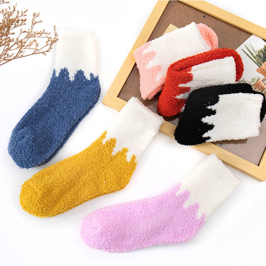 Kawaii Color Matching Floor Socks