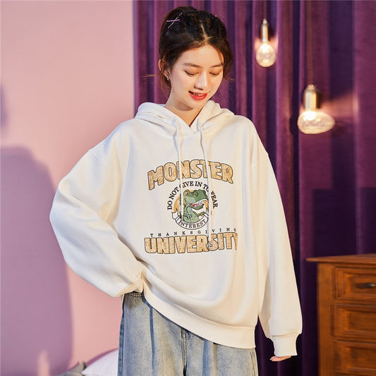 Fashion Cute Dinosaur Plus Velvet Hoodie