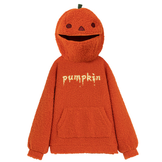 Funny Halloween Orange Pumpkin Pullover Sweatshirt