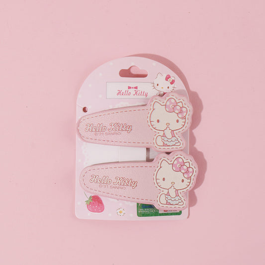 Kawaii Pink Leather Cinnamoroll Hair Clip