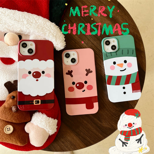 Kawaii Cute Cartoon Santa iPhone Case