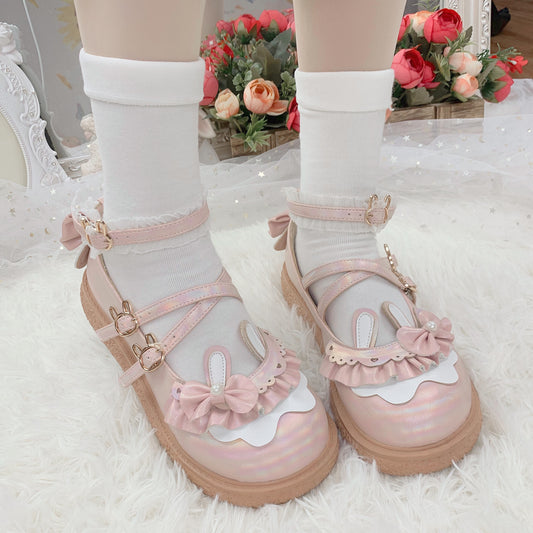 Cute Bunny Flat Lolita Shoes