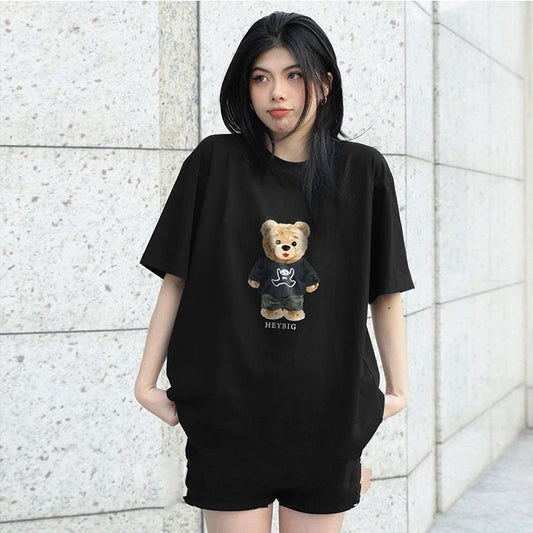 Original Design Oversize Cartoon Bear T-shirt