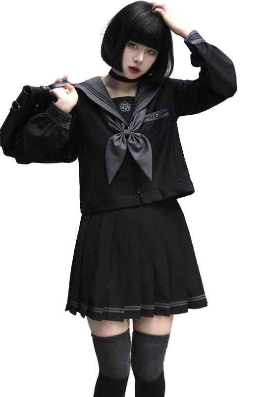 Original Japanese Black JK Sailor Uniform Suit