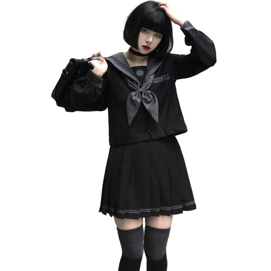 Original Japanese Black JK Sailor Uniform Suit