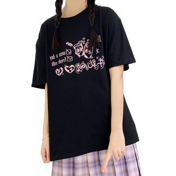 Original Soft Girl E-Sports Girl Black T-Shirt