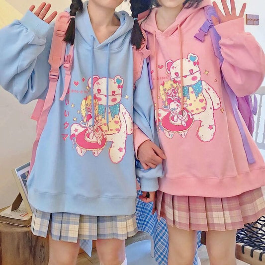 Kawaii Bunny Bear Cloudy Hoodies