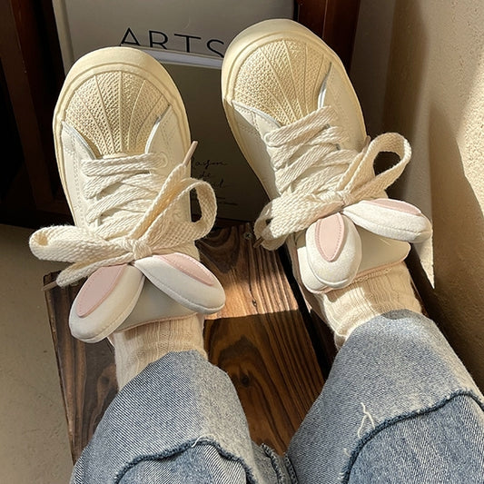 Pink Bunny Rabbit Ear Sneakers Shoes