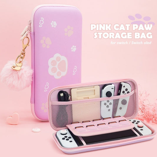 Pink Cat Paw Switch Case