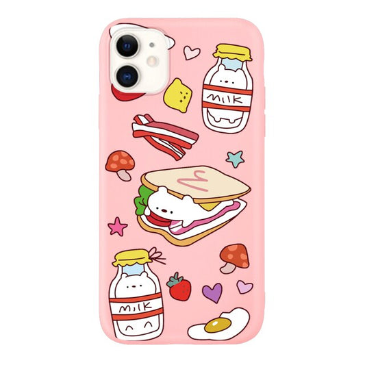 Cute Cake Milk Pattern iPhone Case