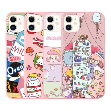 Cute Cake Milk Pattern iPhone Case