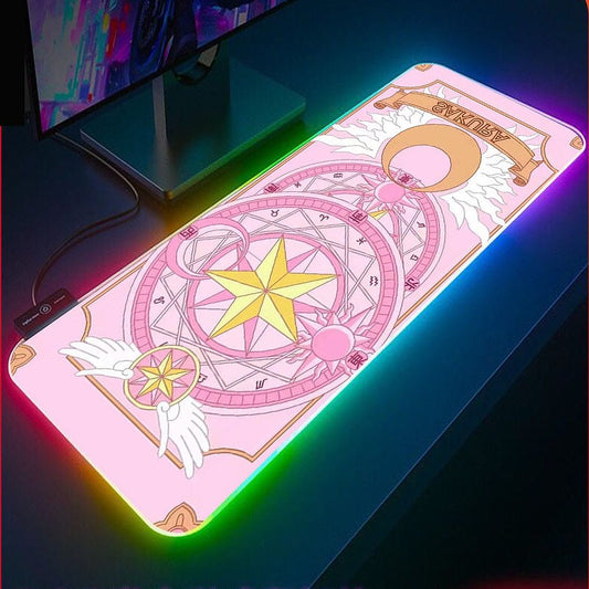 Kawaii Pink Cardcaptor Sakura LED Mouse Pad