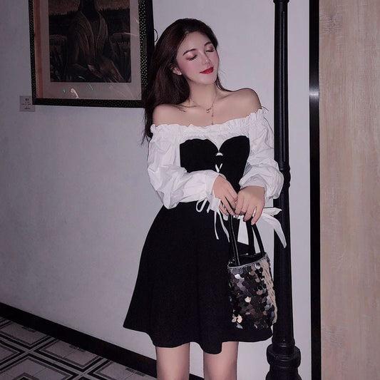 Summer A-Line Puff Sleeve Dress