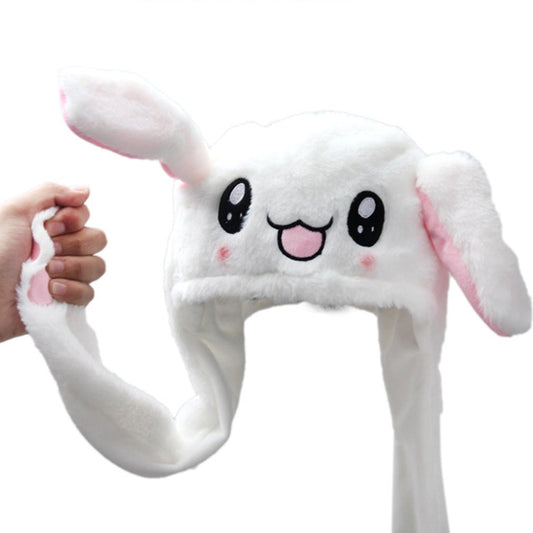 Plush Moving Rabbit Ears Hat