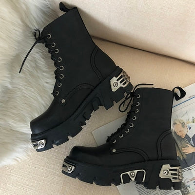 Chunky Gothic Ankle Boots