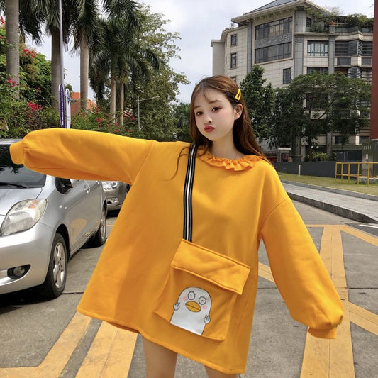 Cute Soft Girl Korean Anime Sweatshirt