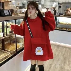 Cute Soft Girl Korean Anime Sweatshirt