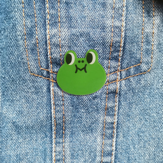 Vintage Green Frog Enamel Pins