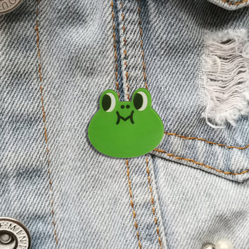 Vintage Green Frog Enamel Pins