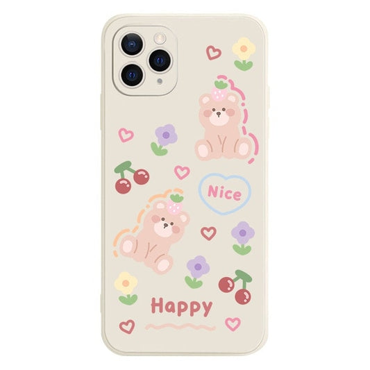 Kawaii Cute Cherry Bear iPhone Case