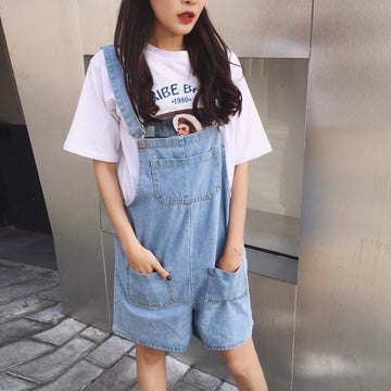 Harajuku Kawaii Denim Strap Short