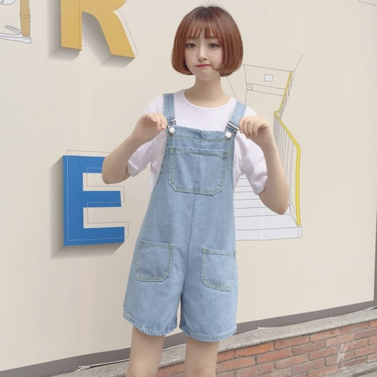 Harajuku Kawaii Denim Strap Short