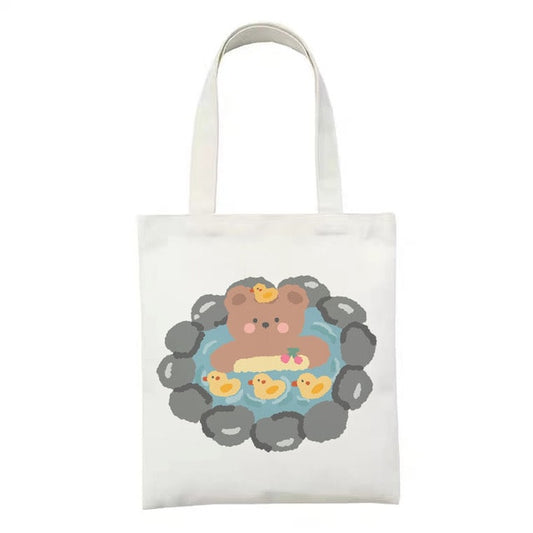 Kawaii Printed Canvas Shopping Bags