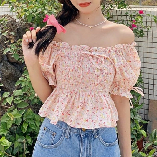 Kawaii Vintage Off Shoulder Blouse