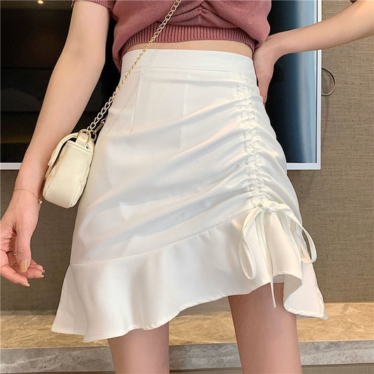 Korean Fashion Ruffled Fishtail Skirt