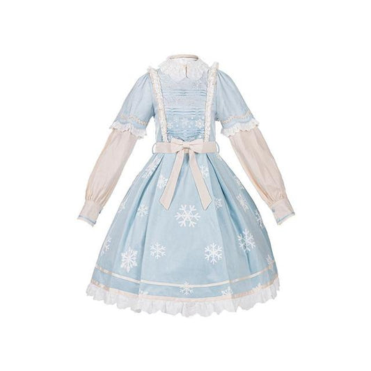 Kawaii Printed Pleated Fashion Sweet Girls Lolita Dress