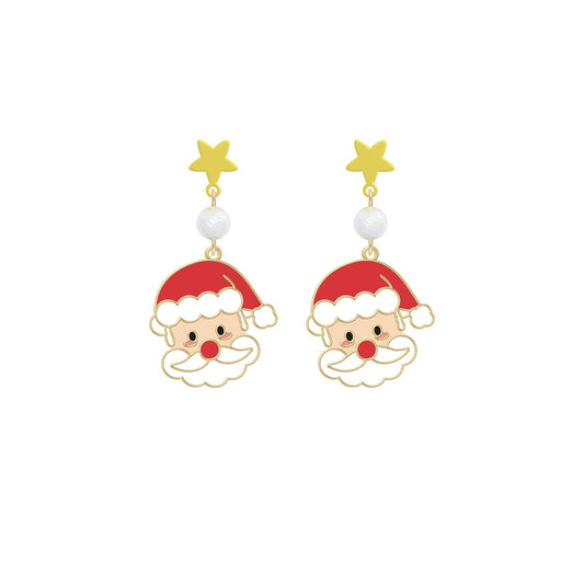 Snowy Christmas Tree Earrings