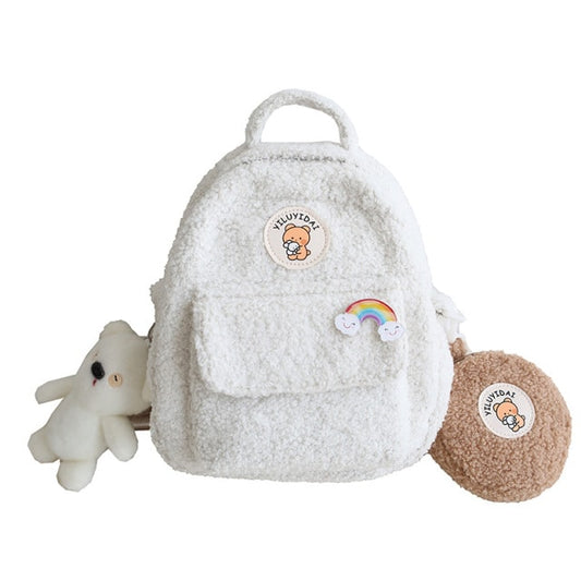 Korean Plush Mini Backpack