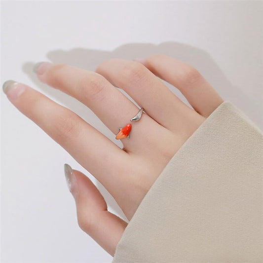 Koi Silver Open Ring