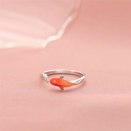 Koi Silver Open Ring