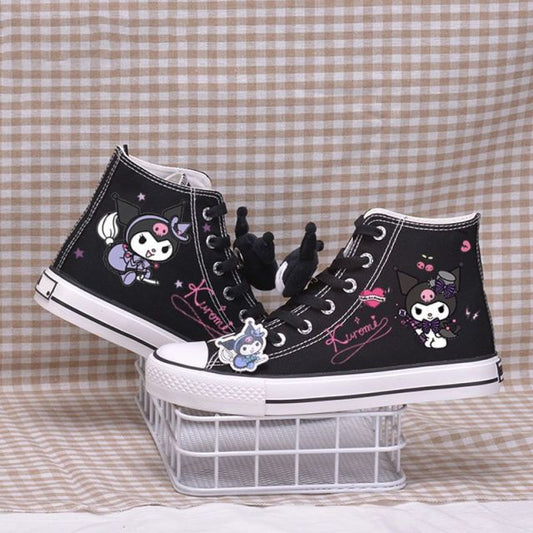 Cartoon Print High-top Canvas Shoes