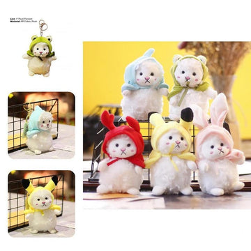 Hoodie Plush Cartoon Animal Keychain