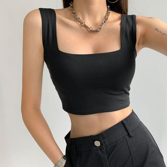 Crop Top With Square Neckline