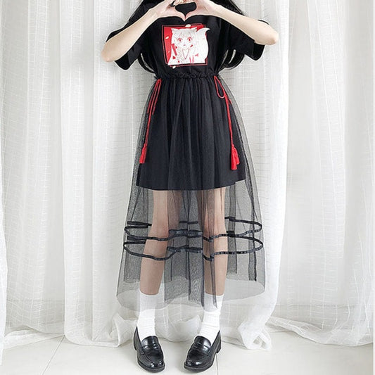 Kawaii Fox Two Peice Top'n'Skirt