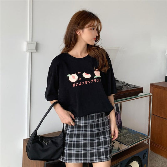 Kawaii Casual Fruit Print T-Shirt
